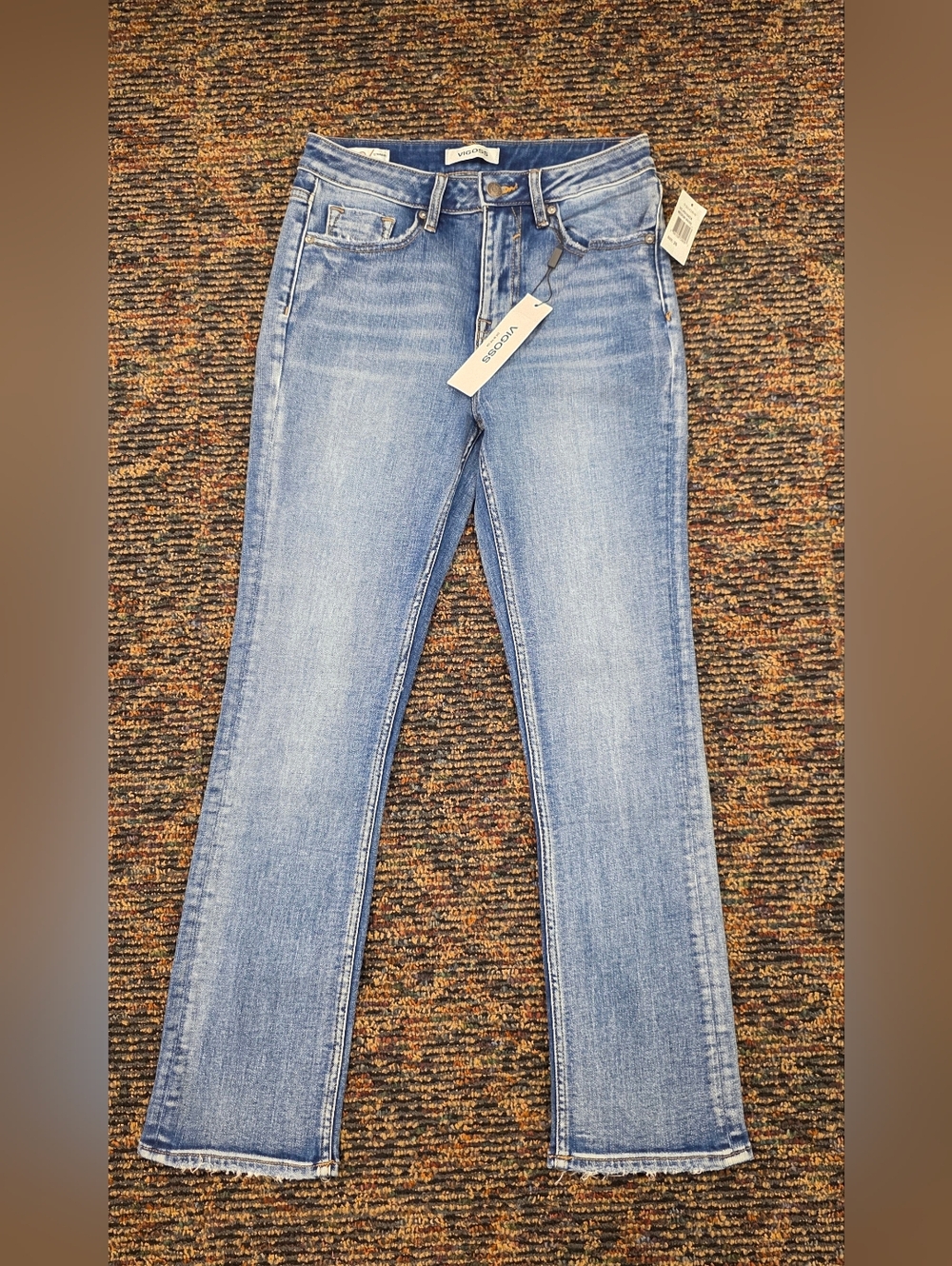 VIGOSS Blue Distressed Denim Jeans